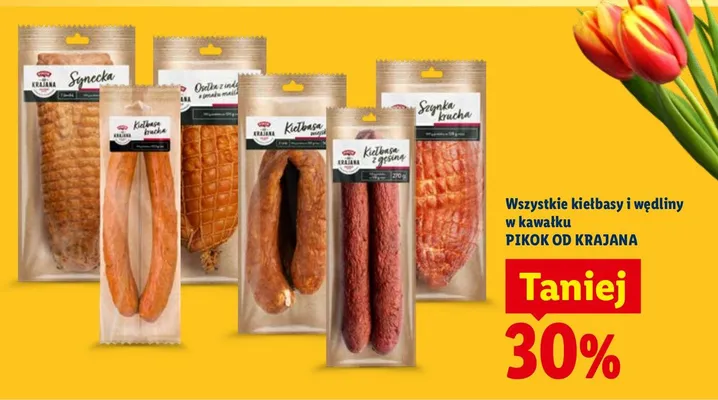 Wszystkie wędliny w kawałku -30% promocja w Lidl