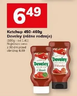 Ketchup 450-460g Develey (różne rodzaje) promocja w Hitpol