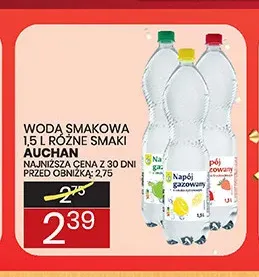 Woda smakowa różne smaki Auchan promocja w Wafelek
