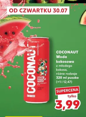 Woda kokosowa Coconaut z młodego kokosa promocja w Kaufland