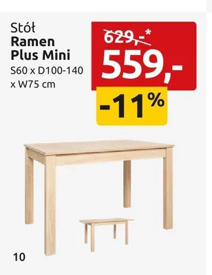 Stół Ramen Plus Mini promocja w Black Red White