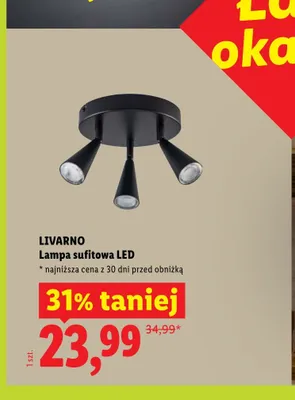 Lampa sufitowa LED LIVARNO promocja w Lidl