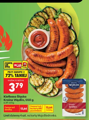 Kiełbasa Śląska Kraina Wędlin promocja w Biedronka