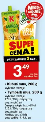 Kubuś mus promocja w Twój Market
