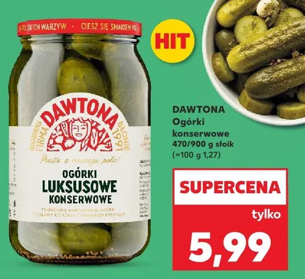 Ogórki luksusowe konserwowe  promocja w Kaufland