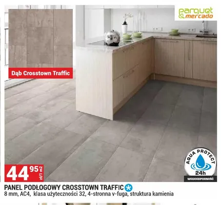 Panel podłogowy Crosstown Traffic Parquet Mercado 8mm AC4 klasa użyteczności 32 4-stronna V-fuga struktura kamienia promocja w Merkury Market