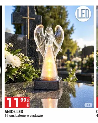 Anioł LED 16 cm baterie w zestawie promocja w Merkury Market