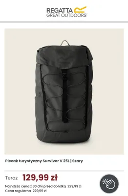 Plecak turystyczny Regatta Survivor V 25 l Szary promocja w Regatta