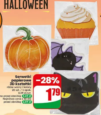 Serwetki papierowe 3D kształtki promocja w Dino