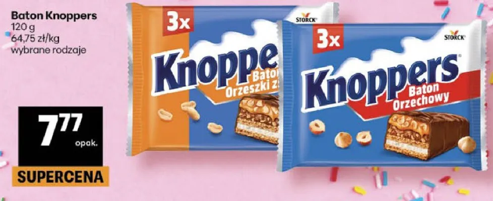 Baton Knoppers orzeszki ziemne Storck promocja w Delikatesy Centrum