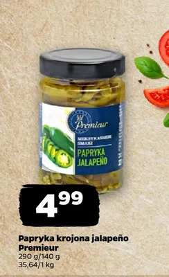 Papryka krojona jalapeño Premieur promocja w Netto