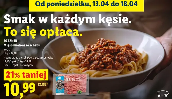 Mięso mielone ze schabu promocja w Lidl