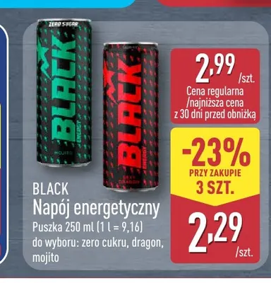 Napój energetyczny Black mojito promocja w Aldi