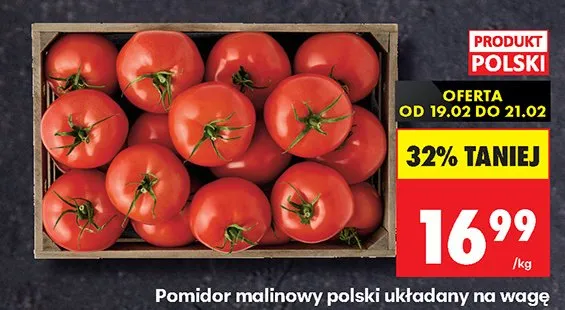 Pomidor malinowy polski układany na wagę promocja w Biedronka