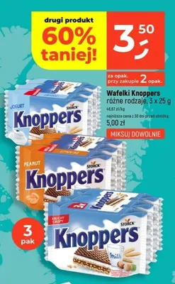 Wafelki Knoppers promocja w Dealz