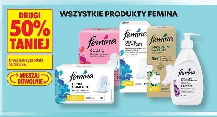 Podpaski Femina Classic promocja w Biedronka