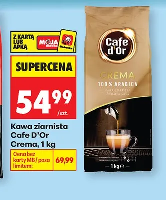 Kawa ziarnista Cafe D'Or Crema promocja w Biedronka