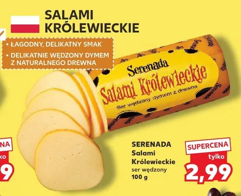 Salami Królewieckie ser wędzony Serenada promocja w Kaufland