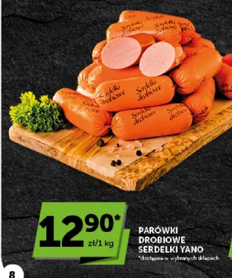 Parówki drobiowe serdelki Yano promocja w Euro Sklep
