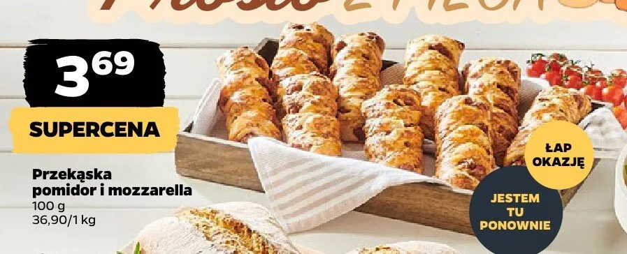 Przekąska pomidor i mozzarella promocja w Netto