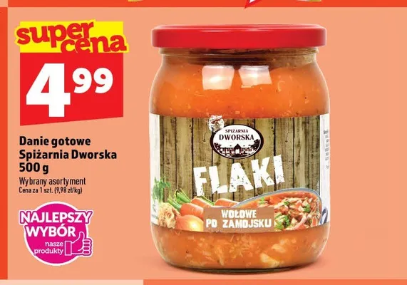 Flaki wołowe po zamojsku Spiżarnia Dworska promocja w TOPAZ
