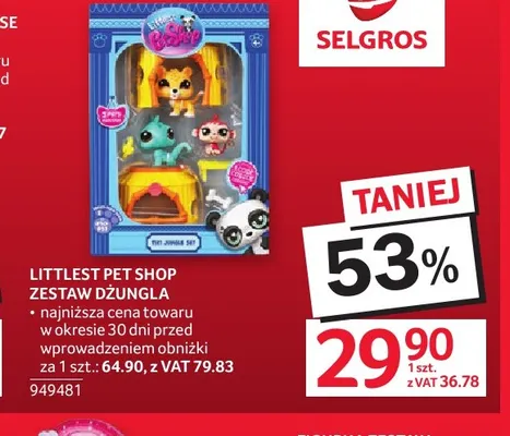 Zestaw dżungla Littlest Pet Shop promocja w Selgros