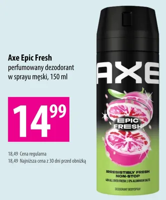 Dezodorant perfumowany w sprayu męski Axe Epic Fresh promocja w Hebe