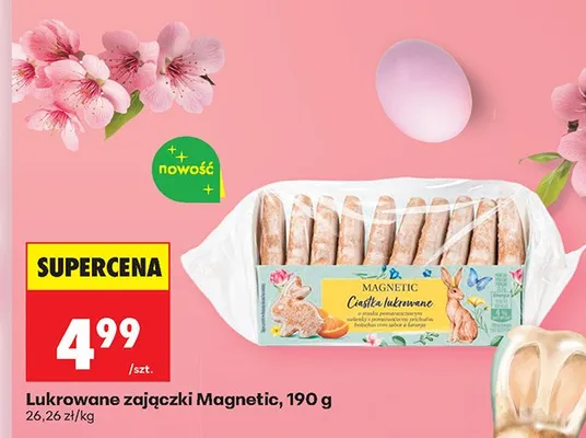 Ciastka lukrowane zajączki promocja w Biedronka
