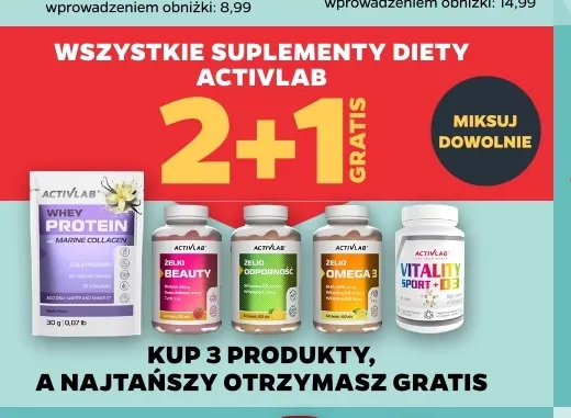 Suplement diety Vitality Sport + D3 Activlab promocja w Netto