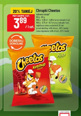 Chrupki Cheetos Ketchup promocja w POLOmarket