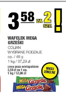 Wafelek Mega Grześki Colian promocja w SPAR