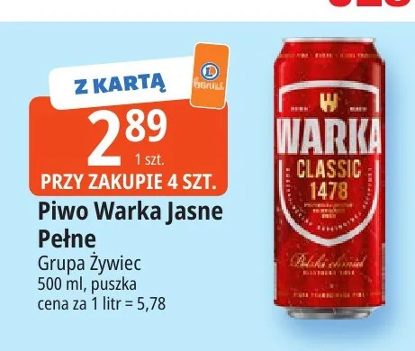 Piwo Warka promocja w Leclerc