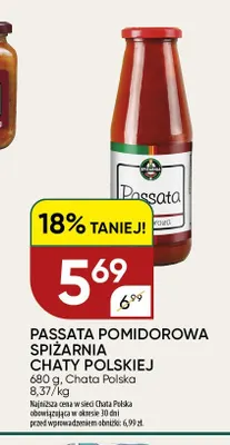 Passata pomidorowa Spiżarnia Chaty Polskiej promocja w Chata Polska