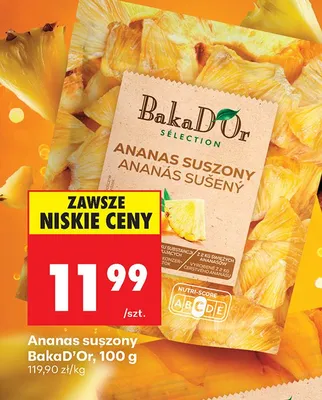 Ananas suszony BakaD'Or promocja w Biedronka