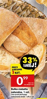 Bułka ciabatta naturalna promocja w Twój Market