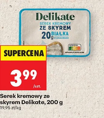 Serek kremowy ze skyrem Delikate 200g promocja w Biedronka