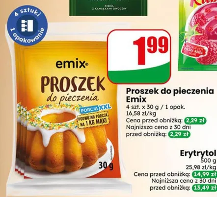 Proszek do pieczenia Emix promocja w Dino