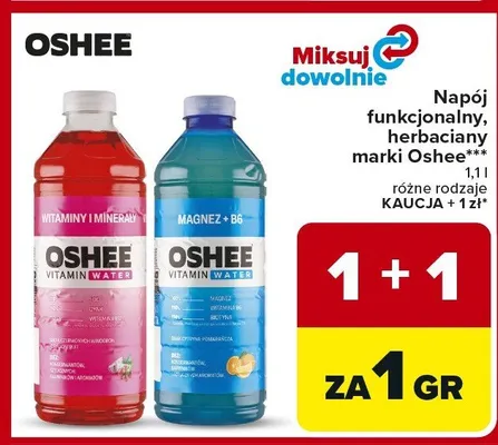 Napój funkcjonalny, herbaciany marki Oshee promocja w Carrefour Market