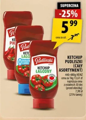 Ketchup pudliszki promocja w Arhelan