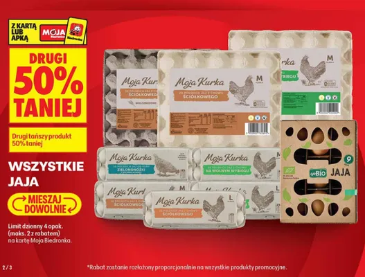 Jaja od kury zielononóżki Moja Kurka promocja w Biedronka
