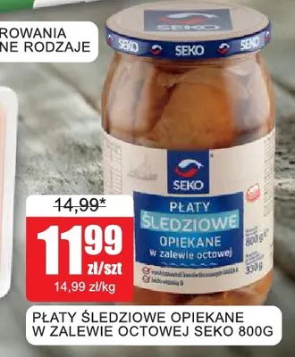 Płaty śledziowe opiekane w zalewie octowej Seko promocja w Bingo