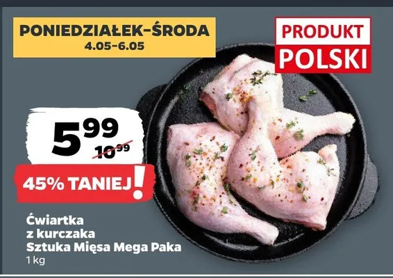 Ćwiartka z kurczaka Sztuka Mięsa Mega Paka promocja w Netto