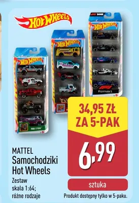 Samochodziki Hot Wheels 5-pak promocja w Aldi