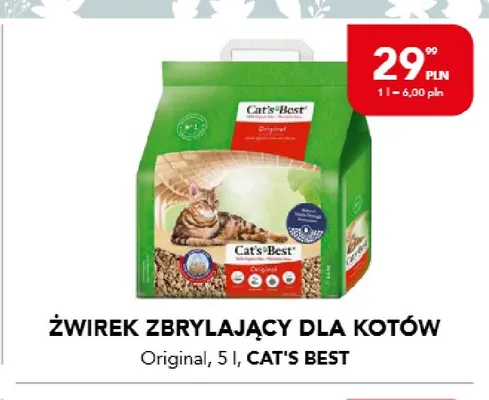 Żwirek zbrylający dla kotów Original Cat's Best promocja w Aquael zoo