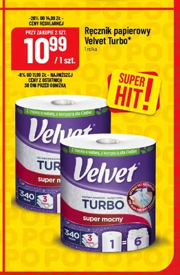 Ręcznik papierowy Velvet Turbo promocja w POLOmarket