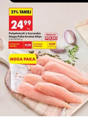 Polędwiczki z kurczaka Mega Paka Kraina Mięs promocja w Biedronka