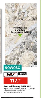 Gres szkliwiony Emerand promocja w Leroy Merlin