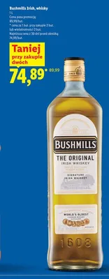 Whisky Bushmills Irish promocja w Lidl