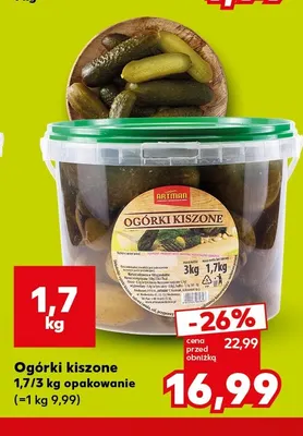 Ogórki kiszone Artman promocja w Kaufland