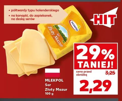Ser Złoty Mazur Mlekpol promocja w Kaufland